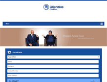 Tablet Screenshot of clientelelifeinsurance.co.za